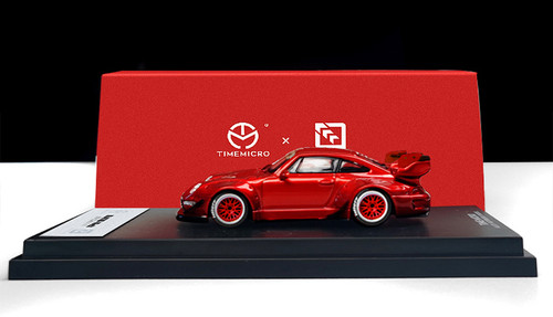 1/64 Time Model Porsche 911 993 RWB (Red) Duck Rear Wing Diecast Car Model