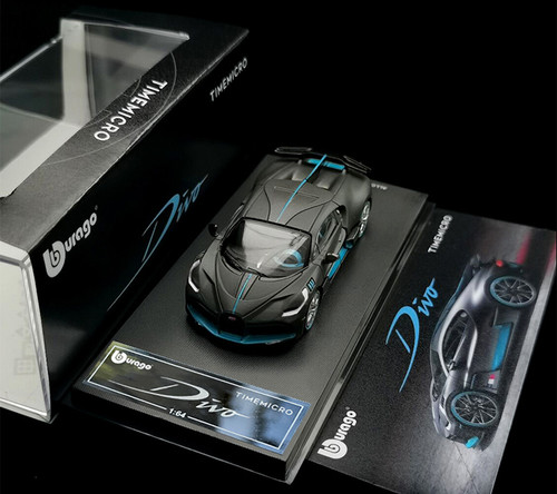 1/64 Time Micro Bugatti Divo (Grey) Diecast Car Model