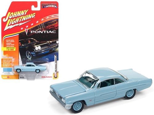 1961 Pontiac Catalina Tradewind Blue Limited Edition to 1800pc Worldwide Hobby Exclusive "Muscle Cars USA" 1/64 Diecast Model Car by Johnny Lightning