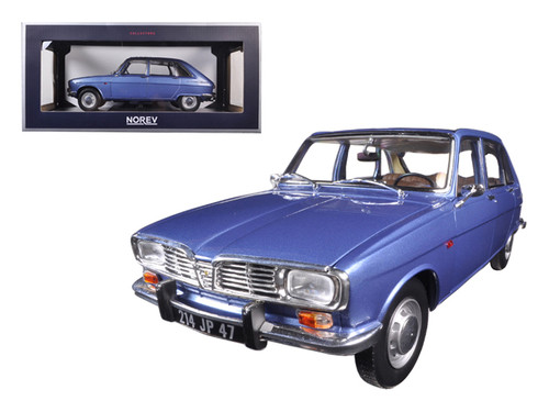 1968 Renault 16 Cobalt Blue Metallic 1/18 Diecast Model Car by Norev