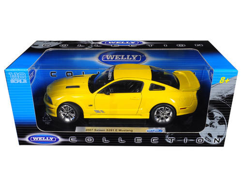 2007 Saleen Mustang S281E Yellow 1/18 Diecast Model Car by Welly