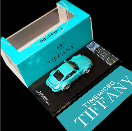 1/64 Time Model Porsche 911 964 RWB (Tiffany Blue) Low Wing Diecast Car Model