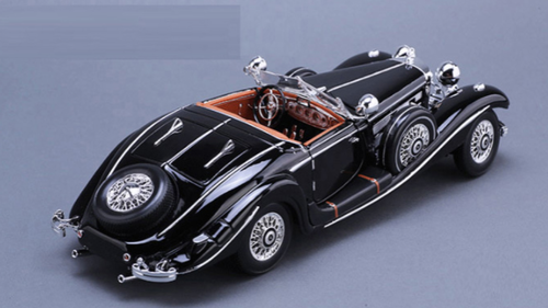 1/18 1936 Mercedes 500K Special Roadster Black Diecast Model Car