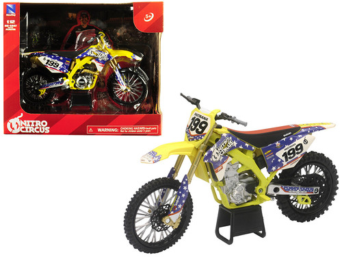 Suzuki RMZ450 Nitro Circus #199 Travis Pastrana Yellow/Blue