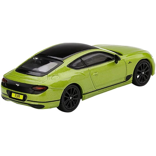 1/64 Mini GT Bentley Continental GT Mulliner (Green Metallic with Black Top) Diecast Car Model