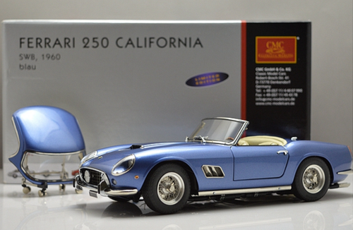 1/18 CMC 1960 Ferrari 250 California SWB (Blue) Diecast Car Model 