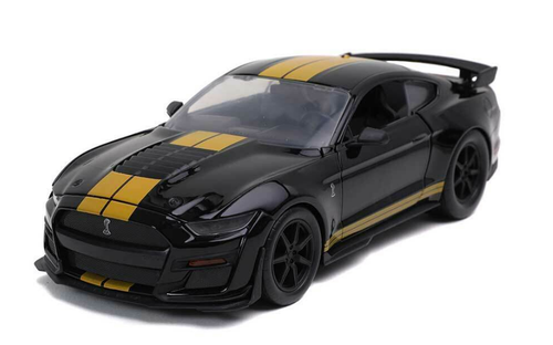1/24 Bigtime Muscle 2020 Ford Mustang GT500 (Black w/ Gold Stripes) Diecast Car Model