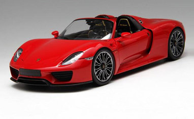 1/18 Minichamps Porsche 918 Spyder Limited (Red) - LIVECARMODEL.com