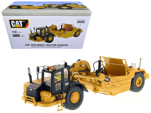CAT Caterpillar 621K Wheel Tractor Scraper with Operator "High Line Series" 1/50 Diecast Model by Diecast Masters