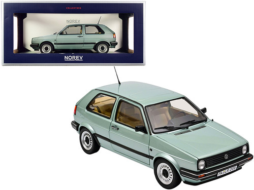 1987 Volkswagen Golf CL Light Green Metallic 1/18 Diecast Model Car by Norev