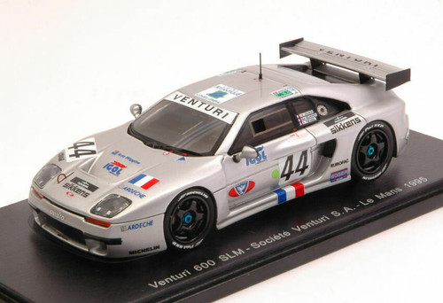 1/43 Venturi 600 SLM n.44 Le Mans 1995 P. Belmondo – A. Trévisiol – J-M. Gounon model car by Spark