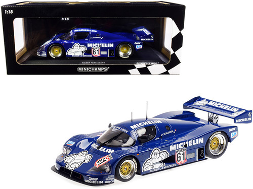 Sauber Mercedes C9 #61 Jean-Louis Schlesser "Michelin" Winner ADAC Supersprint (1987) Limited Edition to 504 pieces Worldwide 1/18 Diecast Model Car by Minichamps