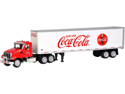 Truck Tractor with 53' Trailer "Drink Coca-Cola" Red and White 1/50 Diecast Model by Motorcity Classics