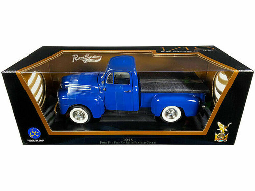 1948 Ford F-1 Pickup Truck with Flatbed (Blue) 1/18 Diecast Model Car by Road Signature
