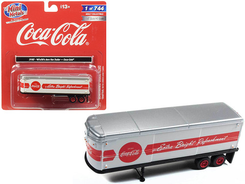 1940's-1950's Aerovan Trailer "Coca Cola" White with Red Stripe 1/87 (HO) Scale Model by Classic Metal Works