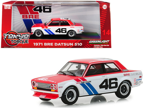 1971 Datsun 510 #46 John Morton "Brock Racing Enterprises" (BRE) "Tokyo Torque" Series 1/43 Diecast Model Car by Greenlight