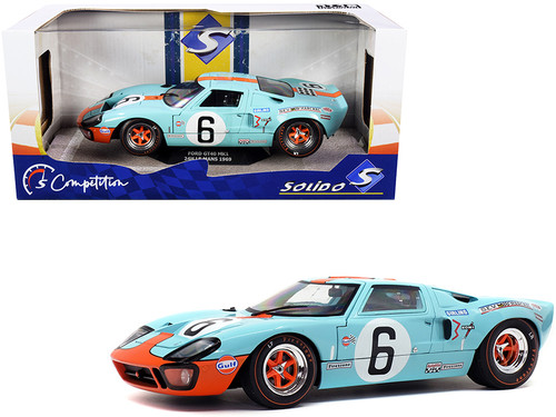 Ford GT40 MK1 #6 J. Ickx - J. Olivier "Gulf Oil" Winner 24 Hours of Le Mans (1969) "Competition" Series 1/18 Diecast Model Car by Solido