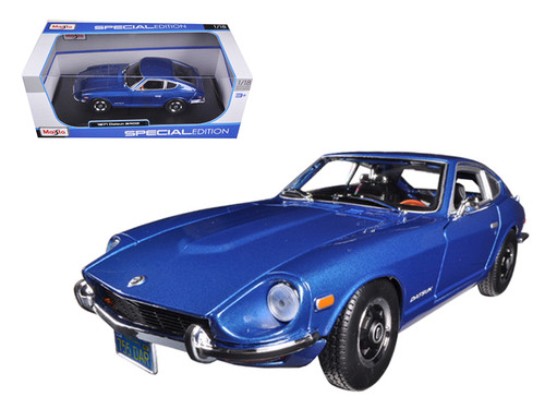 1971 Datsun 240z Blue Metallic 1/18 Diecast Model Car by Maisto