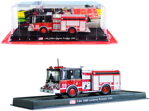 1998 Luverne Pumper Fire Engine Red and Black "Chicago Fire Department" (Illinois) 1/64 Diecast Model by Amercom