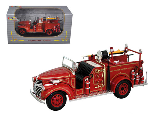 1941 GMC Fire Engine Red with Accessories 1/24 Diecast Model Car