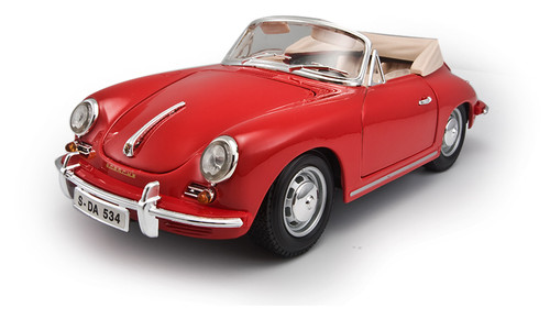 1961 Porsche 356 B 356B Cabriolet Black 1/24 Diecast Model Car by