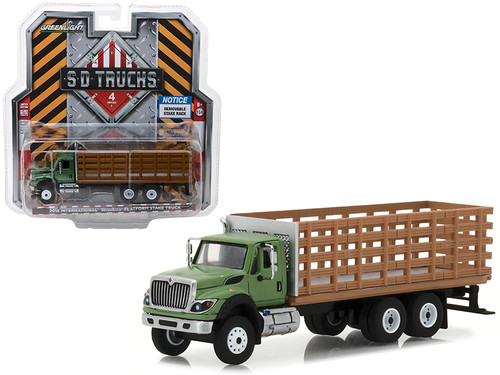 2018 International WorkStar Platform Stake Truck with Wood Effect "S.D. Trucks" Series 4 1/64 Diecast Model by Greenlight