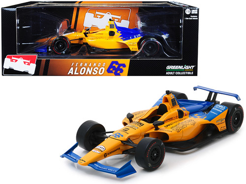 Dallara Indy Car #66 Fernando Alonso "Dell Technologies Mindmaze" McLaren Racing 1/18 Diecast Model Car by Greenlight