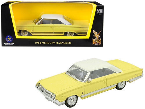 1964 Mercury Marauder Yellow with White Top 1/43 Diecast Model Car by Road Signature