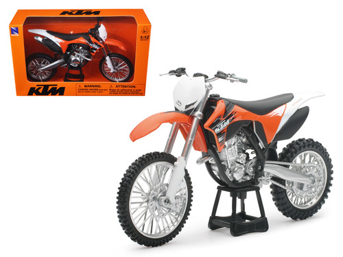 KTM 450 SX-F Dirt Bike Motorcycle Orange and White 1/12 Diecast