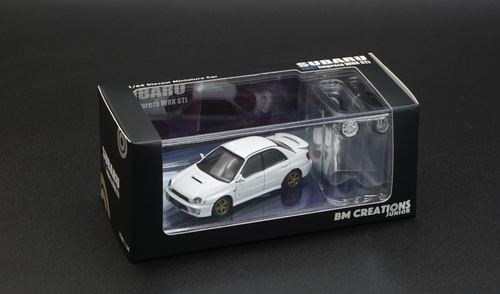 1/64 BM Creations Subaru 2001 Impreza WRX LHD White Car Model