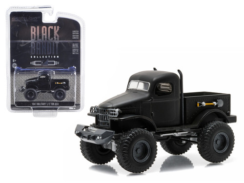 1941 Military 1/2 Ton 4x4 Pick Up Truck Black Bandit 1/64 Diecast Model by Greenlight