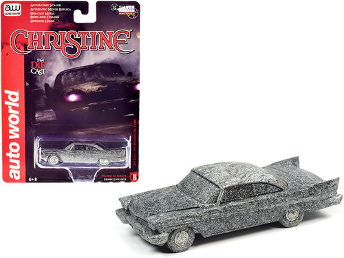 1958 Plymouth Fury (An Evil) After Fire Version "Christine" (1983) Movie 1/64 Diecast Model Car by Autoworld