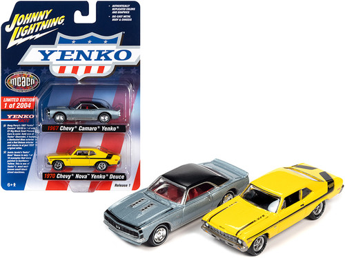 1968 Chevrolet Camaro Yenko Metallic Green and 1972 Chevrolet Vega