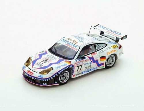 1/43 Porsche 911 GT3 RS n.77 7th Le Mans 2001 R. Dumas - G. Jeannette - P. Haezebrouck model car by Spark