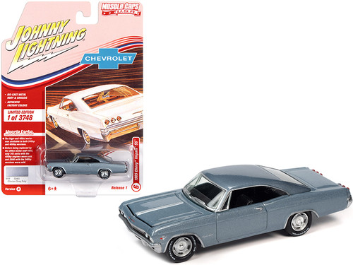 1965 Chevrolet Impala SS Glacier Gray Metallic Limited Edition to 3748 pieces Worldwide "Muscle Cars USA" Series 1/64 Diecast Model Car by Johnny Lightning