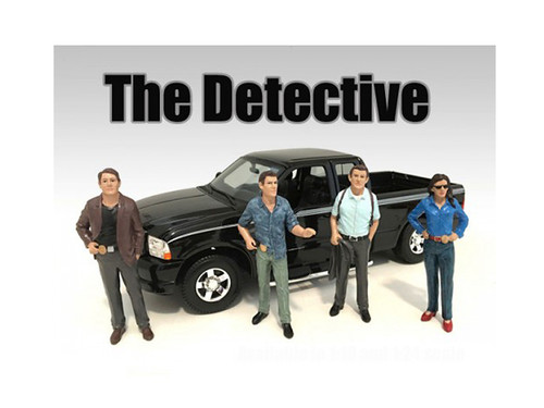 "The Detectives" 4 Piece Figure Set For 1:18 Scale Models by American Diorama