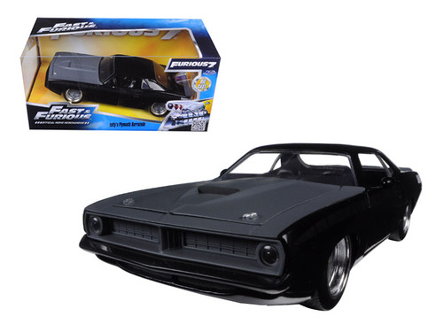 1/24 Jada Letty's Plymouth Barracuda Matt Black "Fast & Furious 7" Movie Diecast Model Car