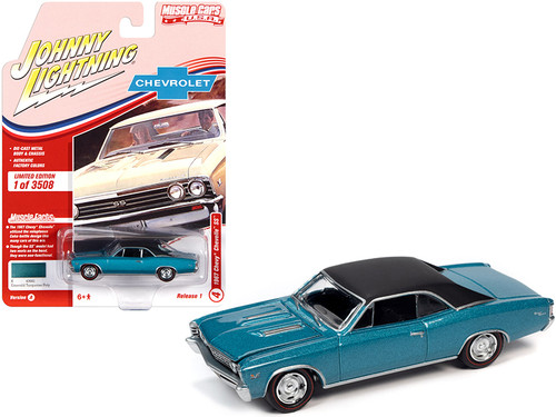 1967 Chevrolet Chevelle SS Deepwater Blue Metallic with Blue