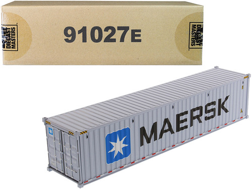 40' Dry Goods Sea Container "MAERSK" Gray "Transport Series" 1/50 Model by Diecast Masters