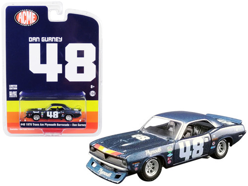 1970 Plymouth Barracuda Trans Am #48 Dan Gurney "ACME Exclusive" 1/64 Diecast Model Car by Greenlight for ACME