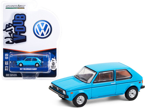 1977 Volkswagen Rabbit Miami Blue "Club Vee V-Dub" Series 12 1/64 Diecast Model Car by Greenlight
