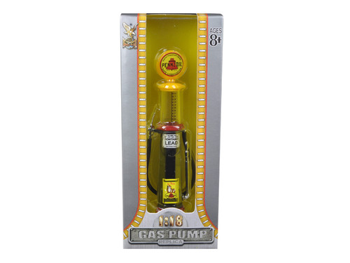 Pennzoil Gasoline Vintage Gas Pump Cylinder 1/18 Diecast Replica by Road Signature