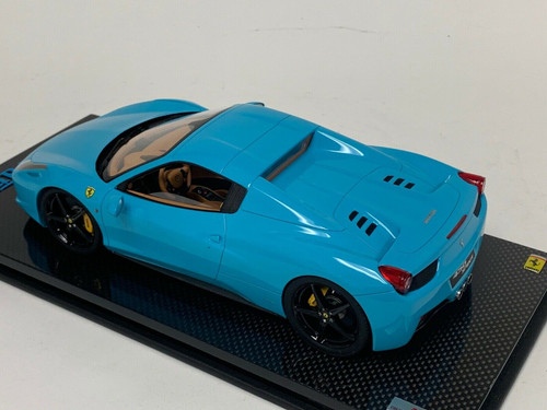 1/18 MR Collection Ferrari 458 Hardtop (Baby Blue) Resin Car Model Limited