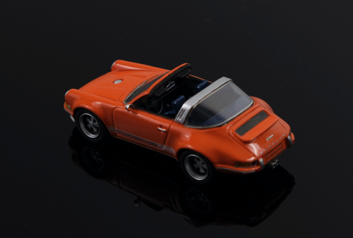 1/64 Tatsuma Porsche 911 964 Targa Restomod (Danica Orange) Diecast Car Model