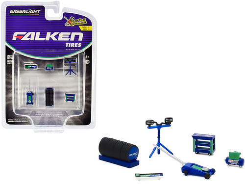 "Falken Tires" 6 piece Shop Tools Set "Shop Tool Accessories" Series 3 1/64 by Greenlight