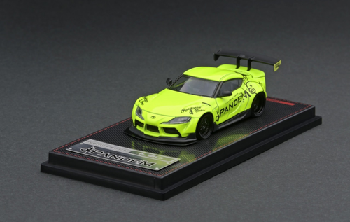 1/64 PANDEM Toyota Supra (A90) Yellow Green Alloy IG2337 (Ignition Model)