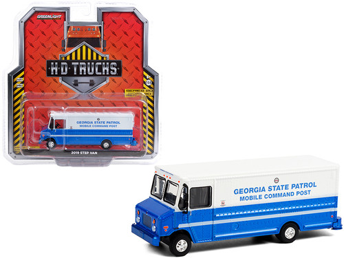 2019 Step Van "Georgia State Patrol" Mobile Command Post Blue and White "H.D. Trucks" Series 20 1/64 Diecast Model by Greenlight