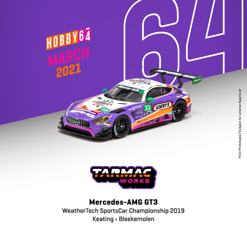 1/64 Tarmac Works Mercedes-Menz  AMG GT3 WeatherTech SportsCar Championship 2019 