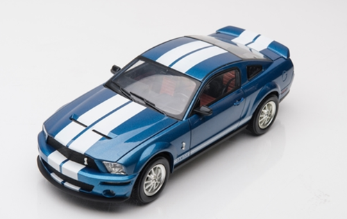 2013 Ford Mustang Boss 302 Blue w/Black Shelby SC450 1/18 Scale Diecast Car