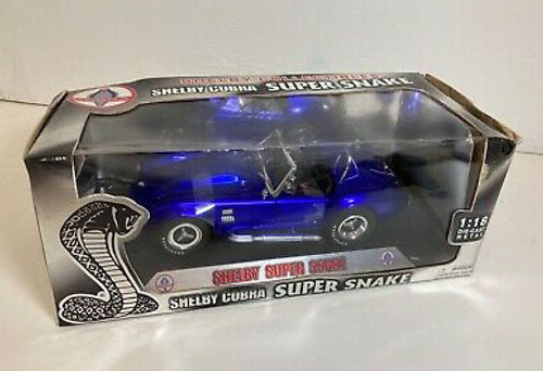 1/18 Shelby Collectibles 1966 Shelby Super Snake (Metallic Chrome Blue) Diecast Car Model